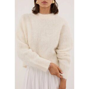 Wild Honey Brushed Knit Ivory Sweater